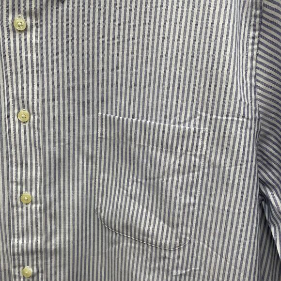 Lands’ End 100% Cotton Stripe Button Oxford Down Shirt Men’s Size 16.5”-32” NWT - Picture 3 of 7